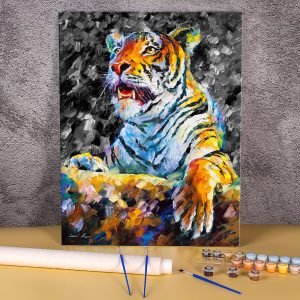 Angry Tiger Painting By Numbers On Canvas