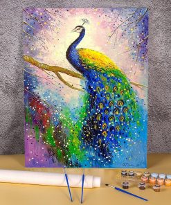 Animal Peacock Painting By Numbers Kit