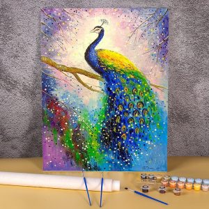 Animal Peacock Painting By Numbers Kit