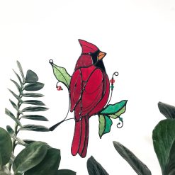 Suncatcher Bird Cardinal Red Home House Decor