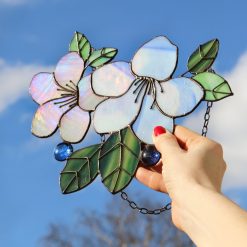 Sakura Flowers Stained Glass Suncatcher Spring Gift