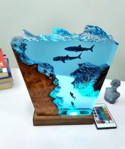 Great Whale Shark Resin Lamp. Resin Art Lamp